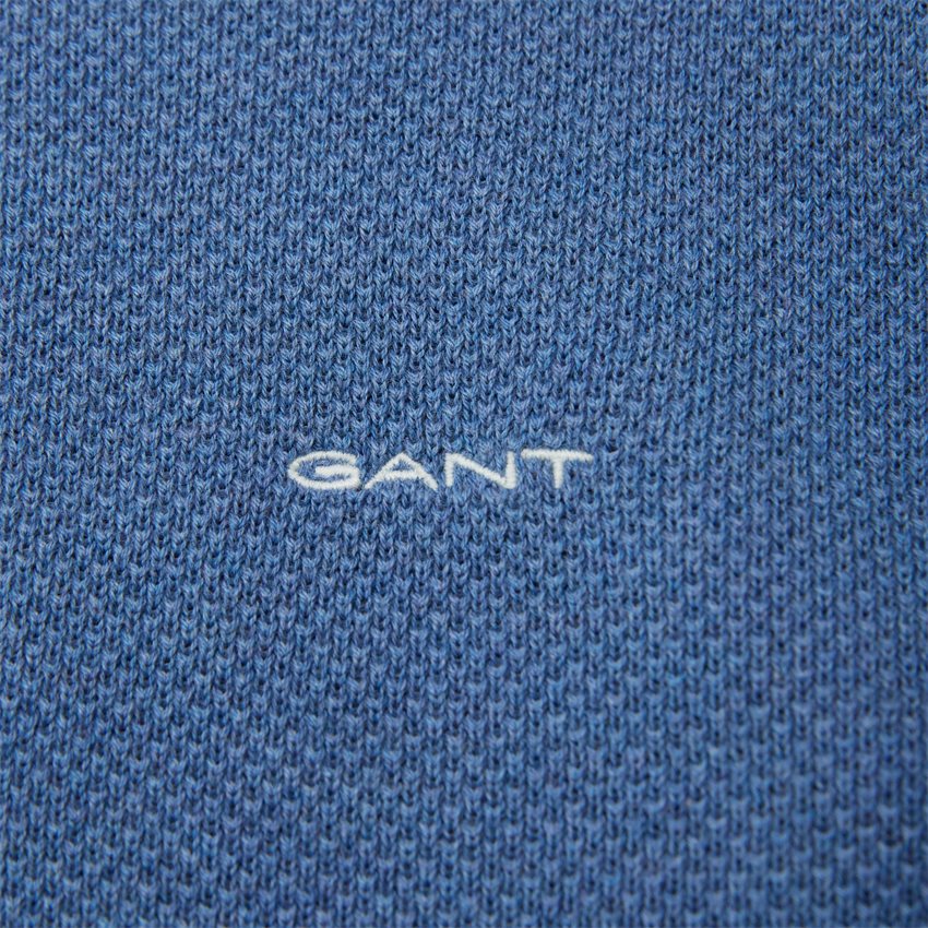 Gant Strik COTTON PIQUE C-NECK 8040521 DENIM BLUE MEL